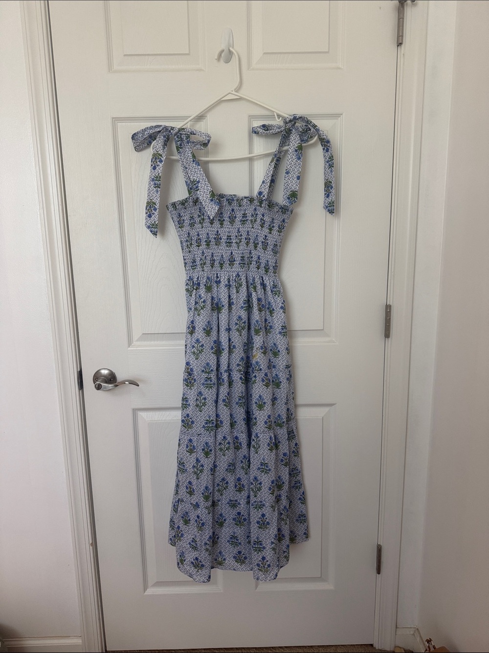 Hill House Ellie Ribbon Nap Dress- Blue Block